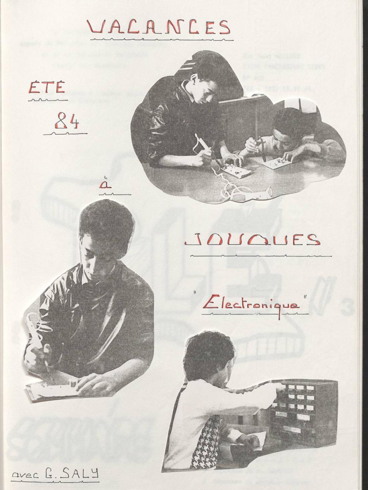 Illustration 21 : Bulletin de liaison des éducateurs (BLÉ) n°10, 19 mars 1985 (Archives nationales, 19870444/8)
