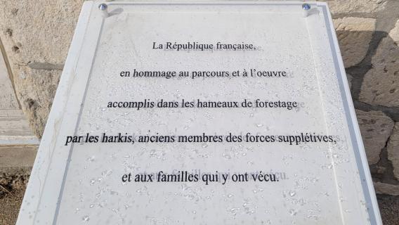 Inauguration d'une plaque en hommage aux Harkis  à Is-sur-Tille.